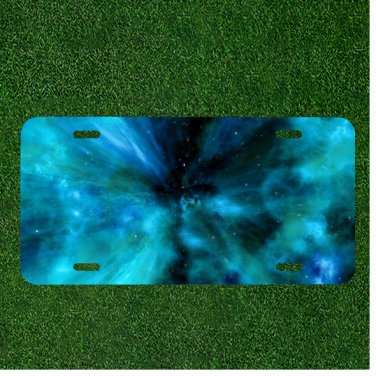 Custom Personalized License Plate Auto Tag With Mystical Space Design