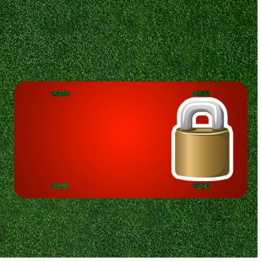 Custom Personalized License Plate With Add Names To Lock Padlock Secure