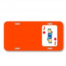 Cards Knave Playing Card Diamond Red On License Plate Car Front Add Names