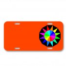 Polygon Rainbow Pallet Star On License Plate Car Front Add Names