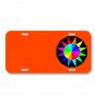 Polygon Rainbow Pallet Star On License Plate Car Front Add Names