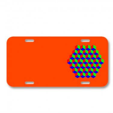 Cube Hexagon Stairs Hexagon Hexagon On License Plate Car Front Add Names