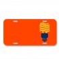 Energy Saving Lamp Light Bulb On License Plate Car Front Add Names
