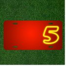 Custom Personalized License Plate With Add Names To Neon 5 Lights Number