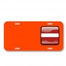 Latvia Flag Country Nationality On License Plate Car Front Add Names