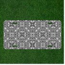 Custom Personalized License Plate Auto Tag With Cool White And Black FANCY ART