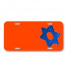 Star Of David Star Blue Hebrew On License Plate Car Front Add Names