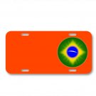 Brazil Flag Circle Round On License Plate Car Front Add Names
