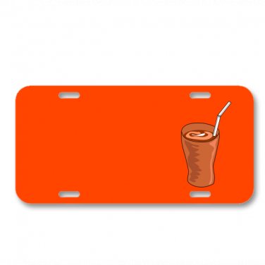 Iced Coffee Coffee Takeaway Cocoa On License Plate Car Front Add NamesCandle Fla