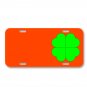 Four-Leaf Clover Shamrock Luck On License Plate Car Front Add Names
