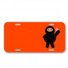 Ninja Black Fat Cartoon Ninja Ninja On License Plate Car Front Add Names