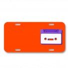 Cassette Tape Recording Lilac On License Plate Car Front Add Names
