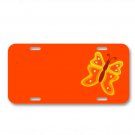 Butterfly Orange Yellow Insect On License Plate Car Front Add Names
