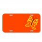 Butterfly Orange Yellow Insect On License Plate Car Front Add Names