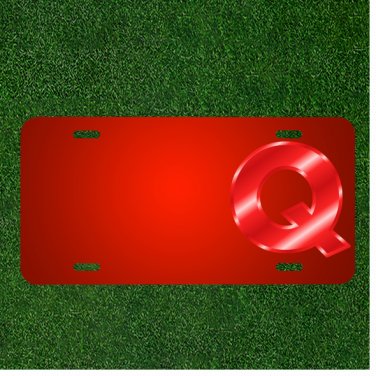 Custom Personalized License Plate With Add Names To Alphabet Q Abc Letter