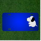 Custom Personalized License Plate With Add Names To Dog White Puppy Animal