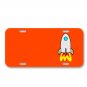 Rocket Space Lift-Off Space Flight On License Plate Car Front Add Names
