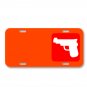 Firearms Pistol Gun Weapon Shot On License Plate Car Front Add Names