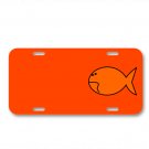 Fish Goldfish Orange Animal On License Plate Car Front Add Names