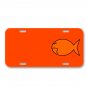 Fish Goldfish Orange Animal On License Plate Car Front Add Names