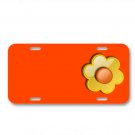Sunflower Daisy Bloom Flower Blossom On License Plate Car Front Add Names