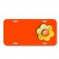 Sunflower Daisy Bloom Flower Blossom On License Plate Car Front Add Names