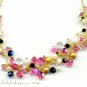 V A L E N T I N E - - Swarovski Austrian Crystal, Freshwater Pearls, and Gold Necklace