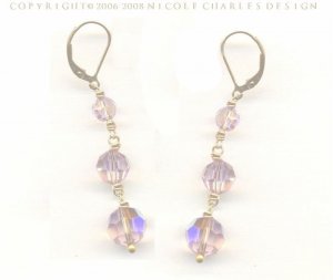 B E L L I S S I M A  Earrings- - Classically Elegant Amethyst Swarovski Austrian Crystal Earrings