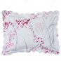 D. Porthault France Scalloped 1 Sham Digitales Foxglove Cerise White Cotton New