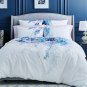 NWT ANNE DE SOLENE WISTERIA SATEEN QUEEN DUVET COVER PURPLE BLUE VIOLET FLOWER