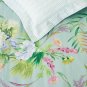 NWT Queen Flat Sheet Yves Delorme Bouquets Floral Multi Cotton Sateen France