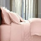 NWT New Yves Delorme Fitted Sheet 75x85 Triomphe Blush Pink Cotton Sateen France
