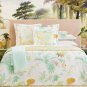 New Yves Delorme Ete Queen Duvet Cover Tropical Floral Cotton Sateen MSRP $450