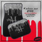 Custom Car Floor Mats - Glitter Drip Name
