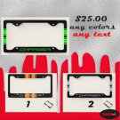 Custom License Plate Frame - Racing Stripes