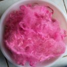 medium pink mohair handspinning felting locks fiber