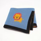Blue_Baby Blanket 100_80CM Cotton Infant Kid Stroller Swaddling Super Soft Knitted Newborn Girl Boy