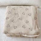 Bunny_Baby Camellia Bluebell Muslin Cotton Blanket Quilt for Summer Infant Floral Comforter Napping