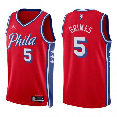 76ers #5 Quentin Grimes Red Swingman Jersey