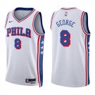 76ers #8 Paul George White Swingman Jersey