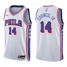 76ers #14 Ricky Council IV White Swingman Jersey