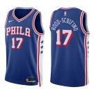 76ers #17 Jalen Hood-Schifino Royal Blue Swingman Jersey