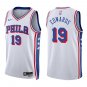 76ers #19 Justin Edwards White Swingman Jersey