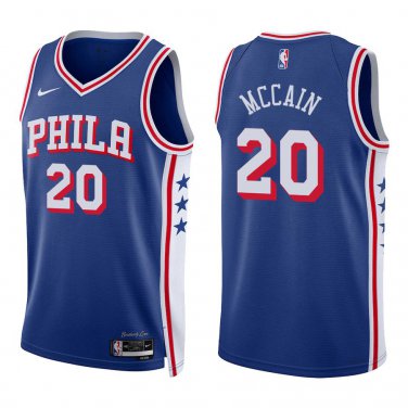 76ers #20 Jared McCain Royal Blue Swingman Jersey