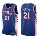 76ers #21 Joel Embiid Royal Blue Swingman Jersey