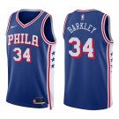 76ers #34 Charles Barkley Royal Blue Swingman Jersey