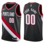 Blazers #00 Custom Name And Number Black Swingman Jersey