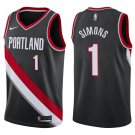 Blazers #1 Anfernee Simons Black Swingman Jersey