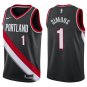 Blazers #1 Anfernee Simons Black Swingman Jersey