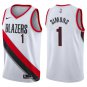 Blazers #1 Anfernee Simons White Swingman Jersey